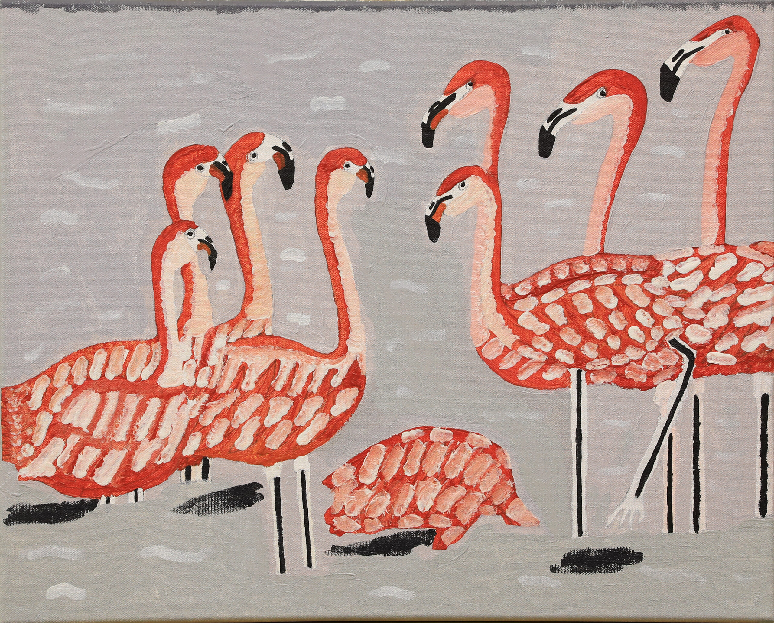 Flamingos at the Bird Park in Singapore
