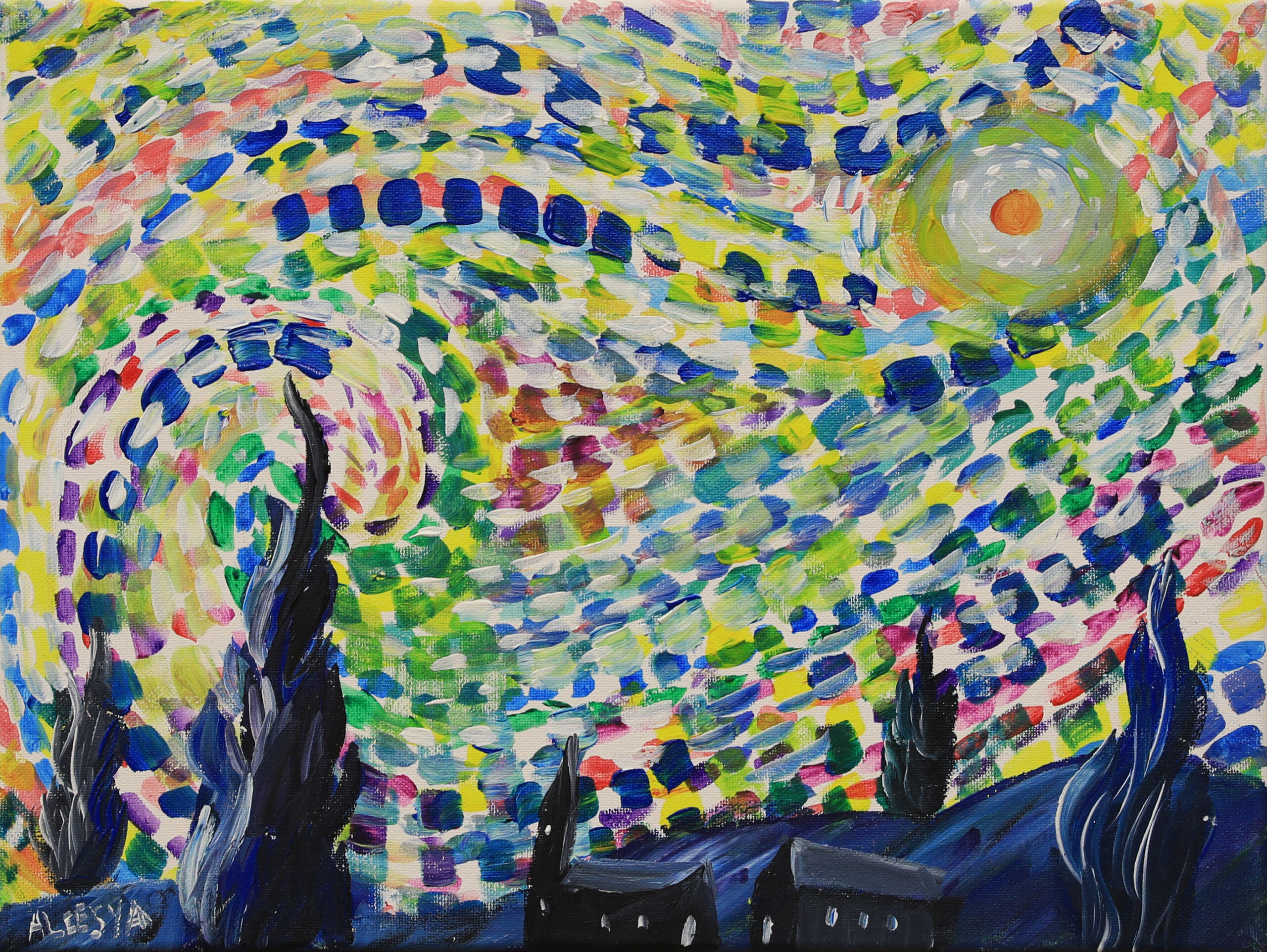 “Night Sky Inspired by Vincent Van Gogh”
